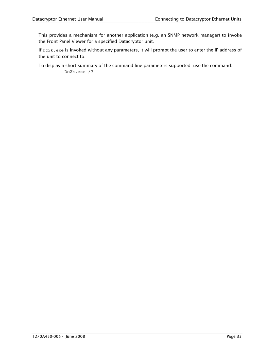 Angenieux 1270A450-005 user manual Connecting to Datacryptor Ethernet Units 