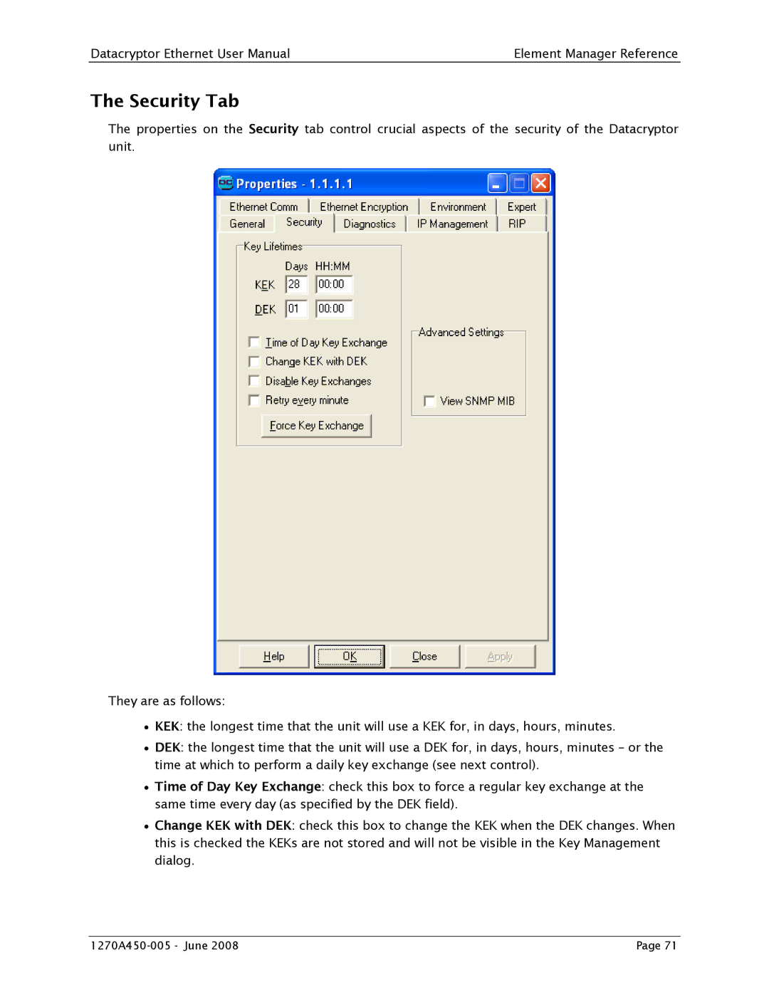 Angenieux 1270A450-005 user manual Security Tab 