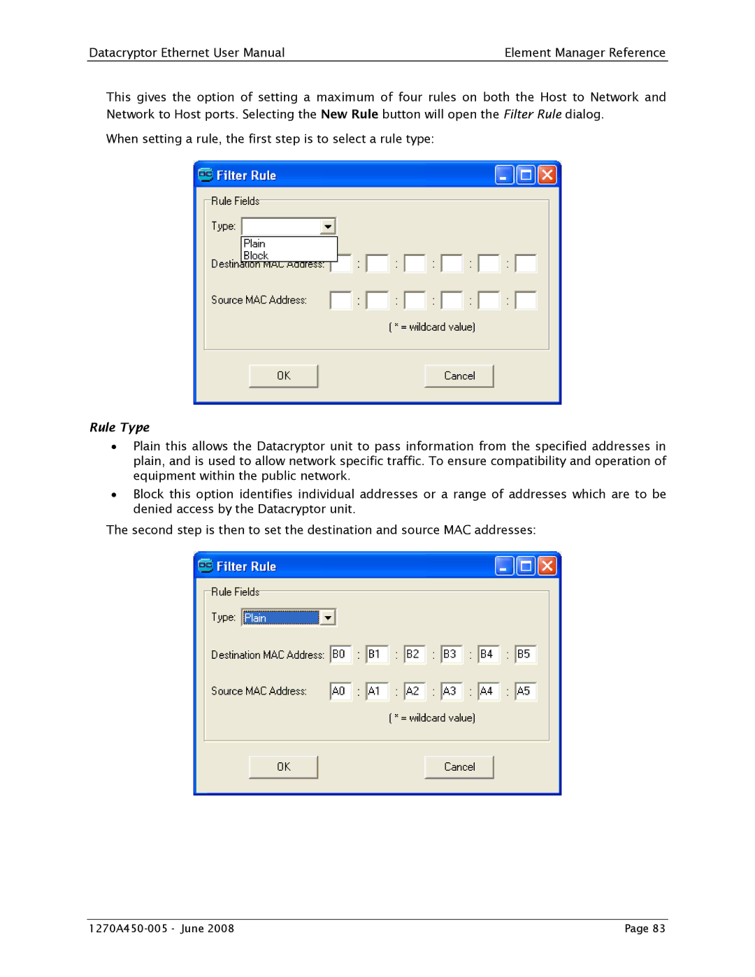 Angenieux 1270A450-005 user manual Rule Type 