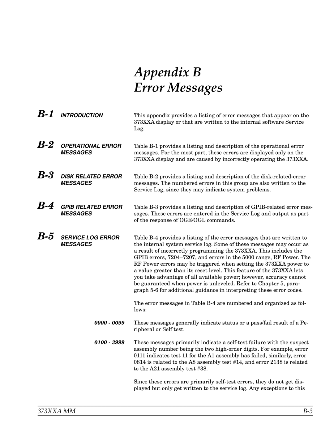 Anritsu 373XXA manual Appendix B, 1INTRODUCTION 