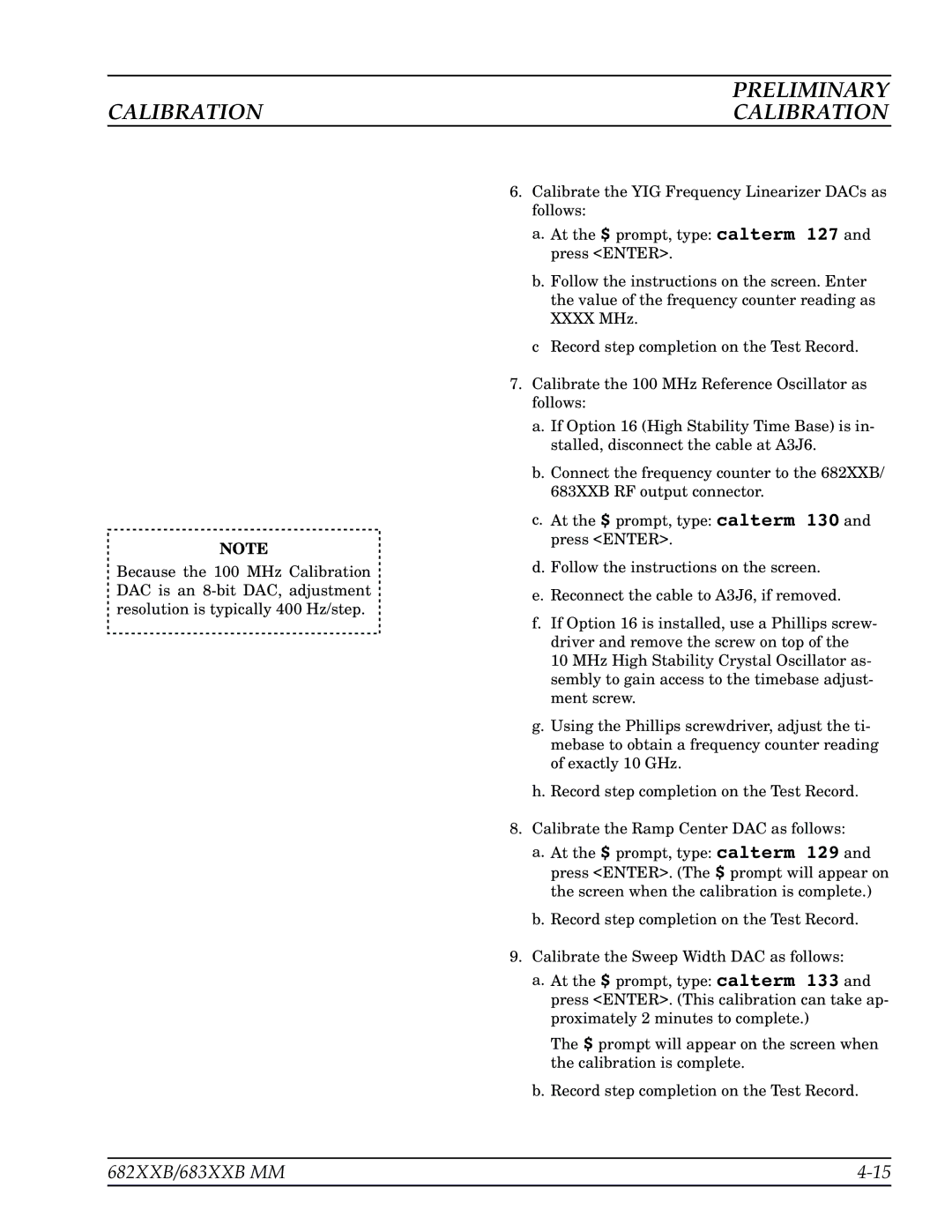 Anritsu 683XXB, 682XXB manual Preliminary 