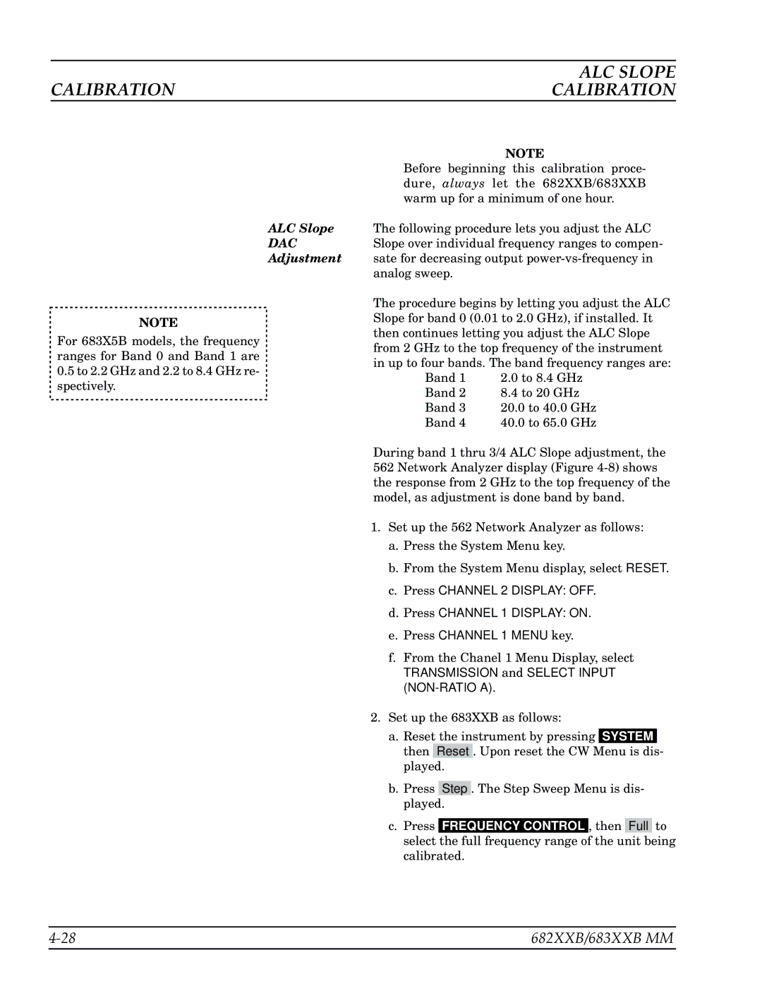 Anritsu 682XXB, 683XXB manual Transmission and Select Input NON-RATIO a 