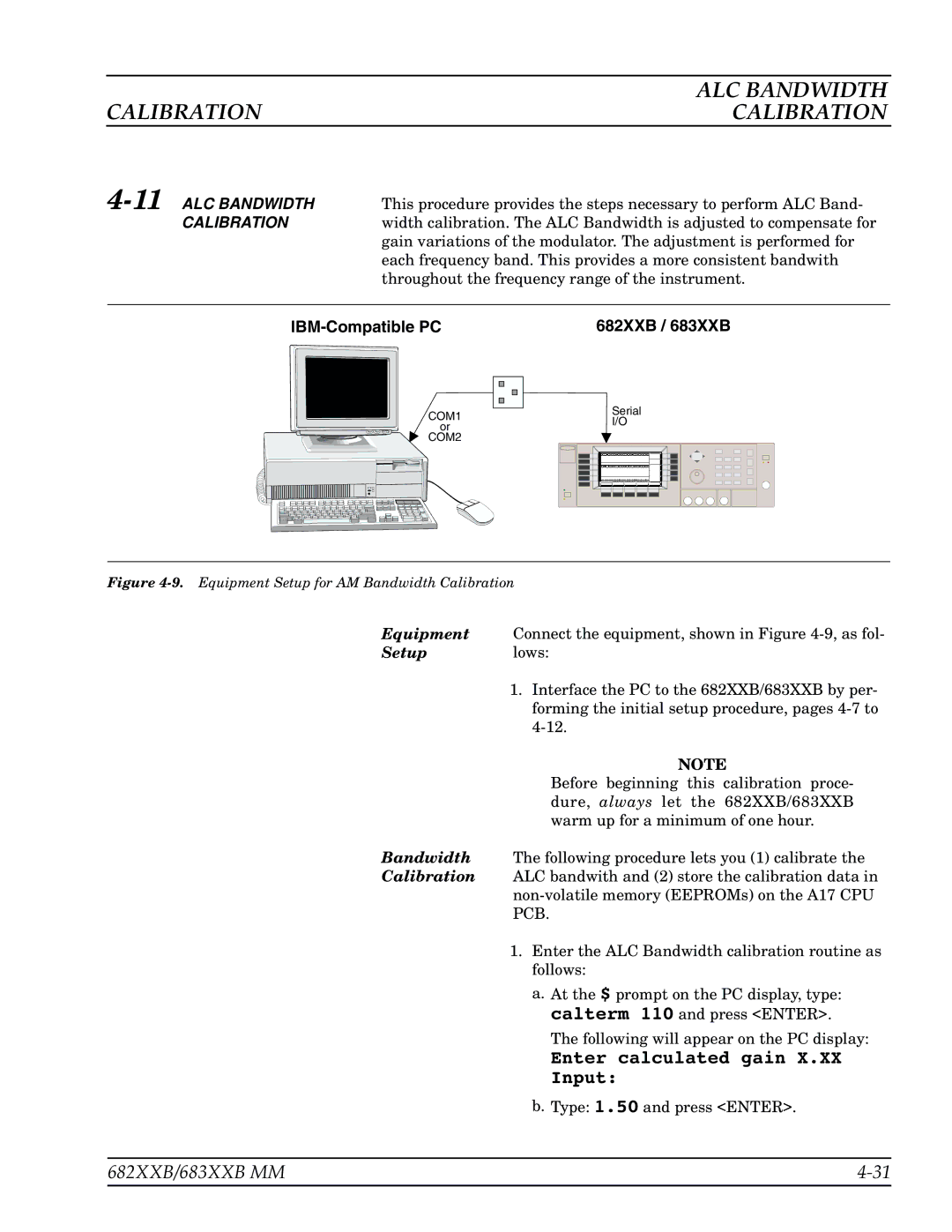 Anritsu 683XXB, 682XXB manual ALC Bandwidth 