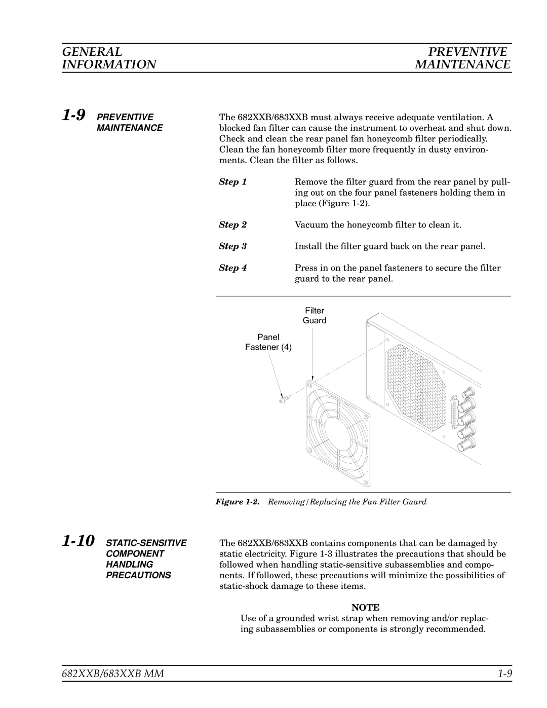 Anritsu 683XXB, 682XXB manual General Preventive Information Maintenance 