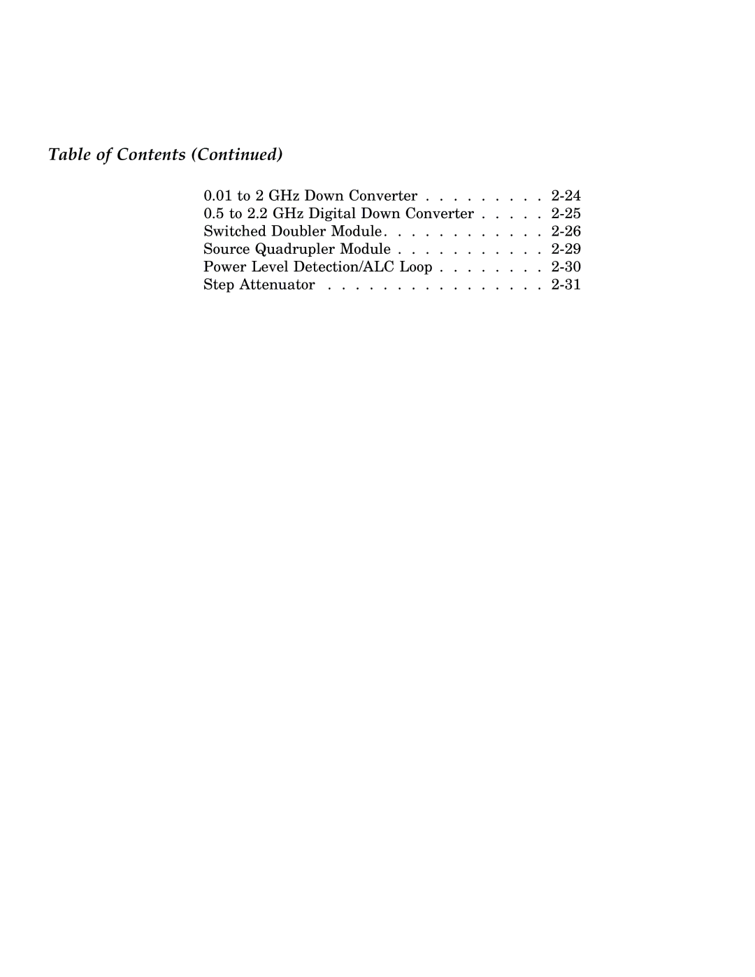 Anritsu 682XXB, 683XXB manual Table of Contents 