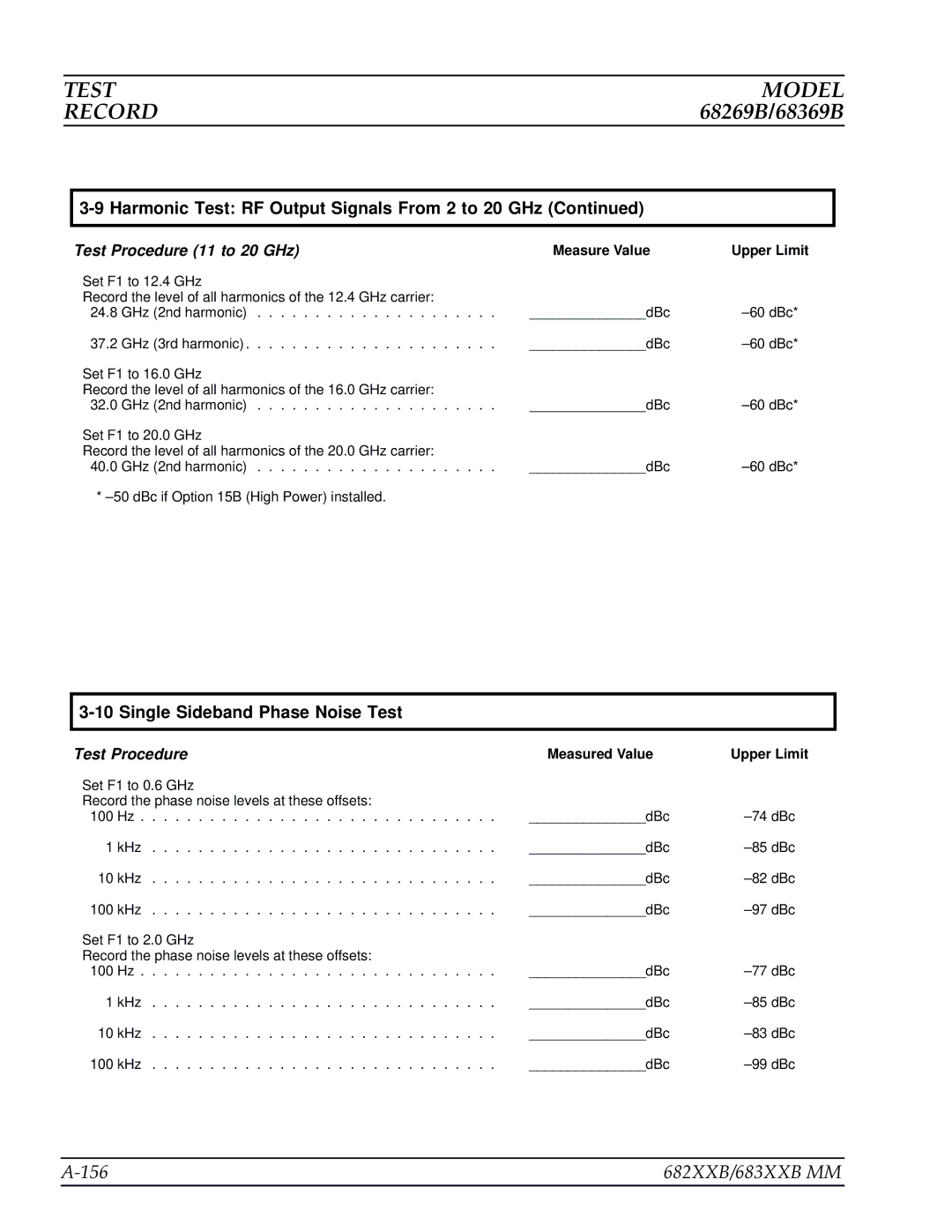 Anritsu manual 156 682XXB/683XXB MM, Single Sideband Phase Noise Test 