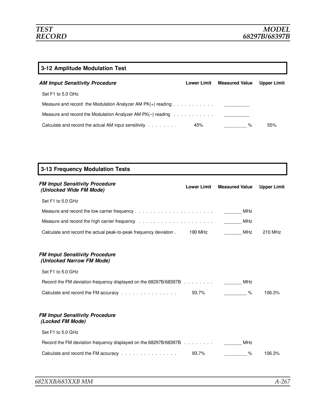 Anritsu manual 682XXB/683XXB MM 267, Amplitude Modulation Test 