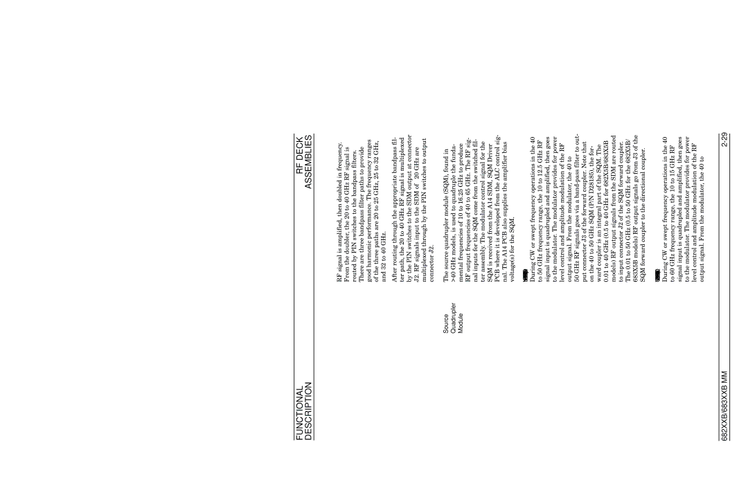 Anritsu 683XXB, 682XXB manual GHz Models SQM P/N D28185 