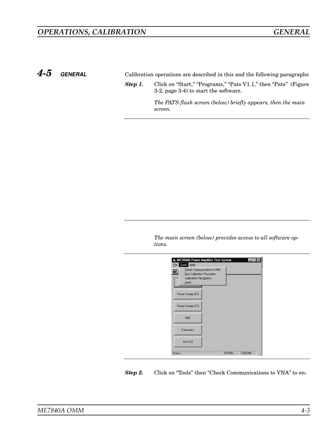 Anritsu ME7840A manual General, 5GENERAL 