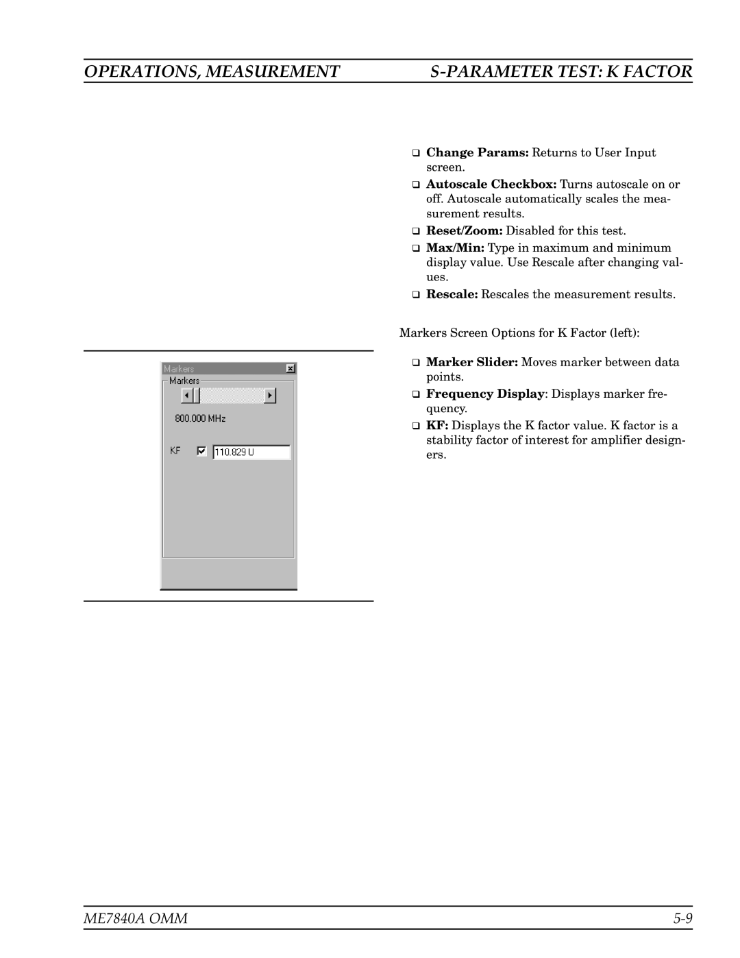 Anritsu ME7840A manual OPERATIONS, Measurement 