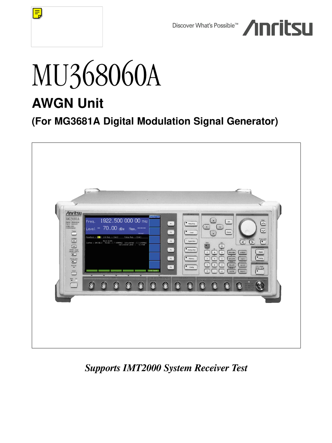 Anritsu MG3681A manual MU368060A 