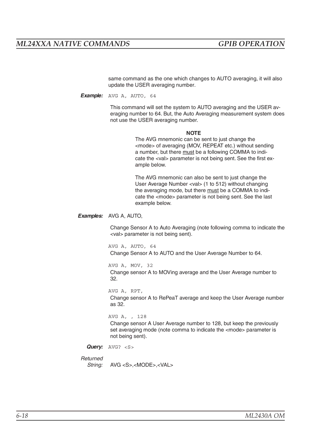 Anritsu ML2430A operation manual Returned 