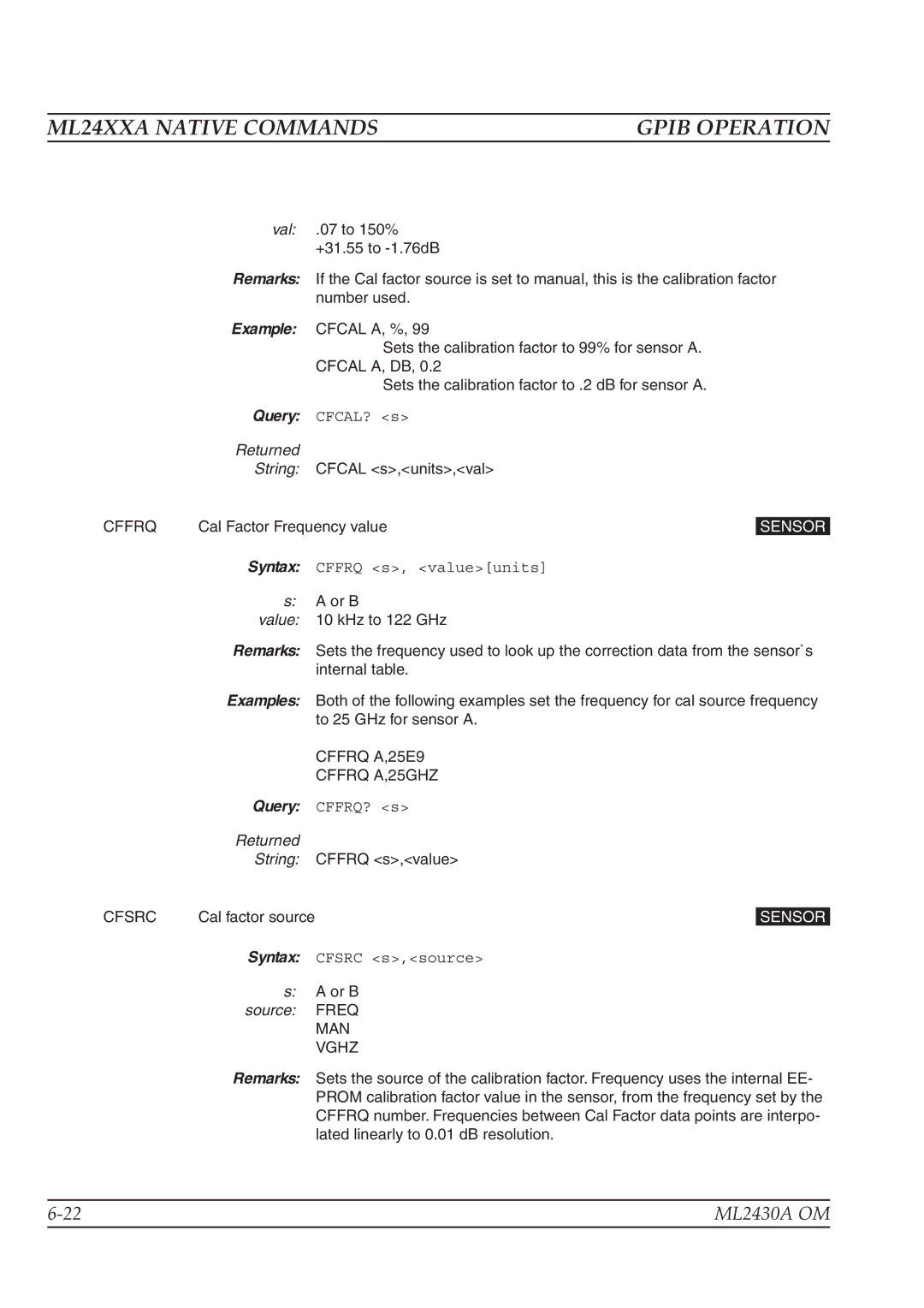 Anritsu ML2430A operation manual Value, Examples, Source 