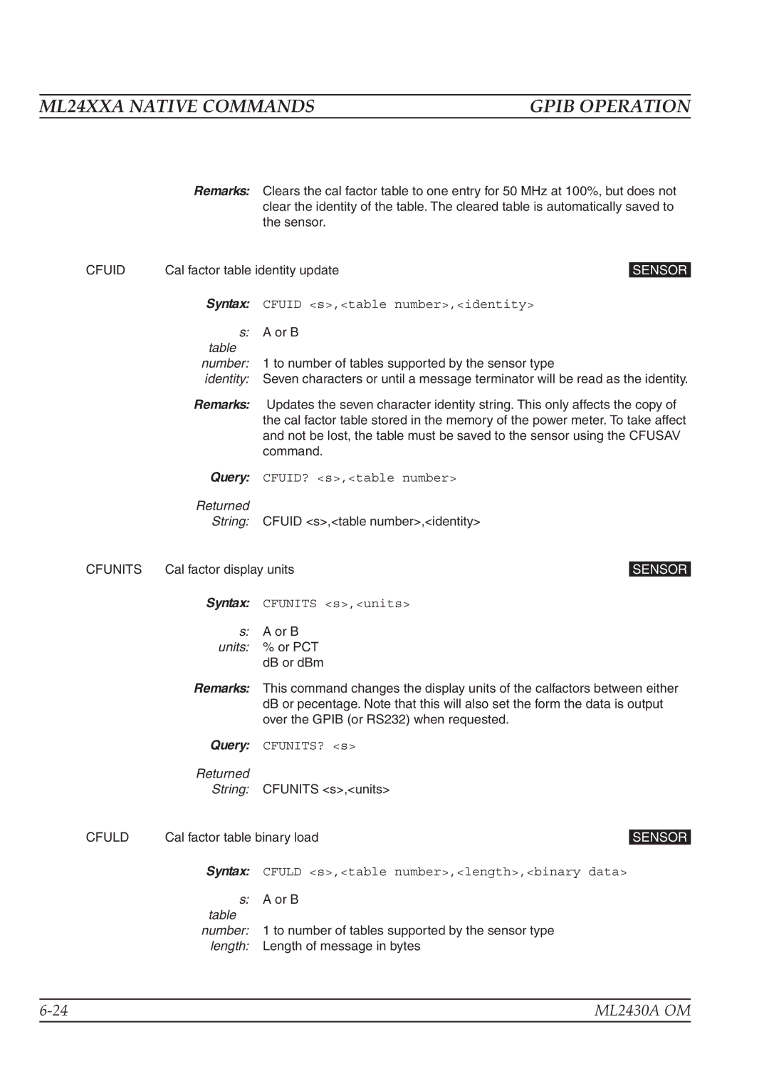 Anritsu ML2430A operation manual Cfuid, Cfuld 