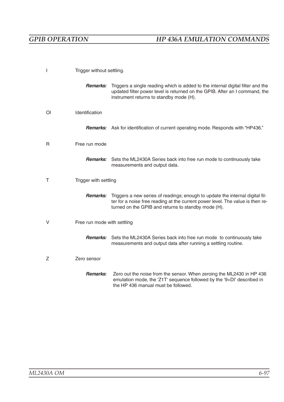 Anritsu ML2430A operation manual Trigger without settling 