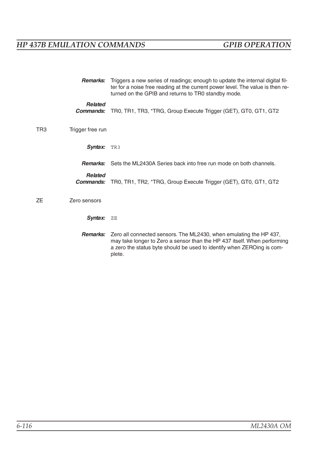 Anritsu ML2430A operation manual TR3, Syntax ZE 