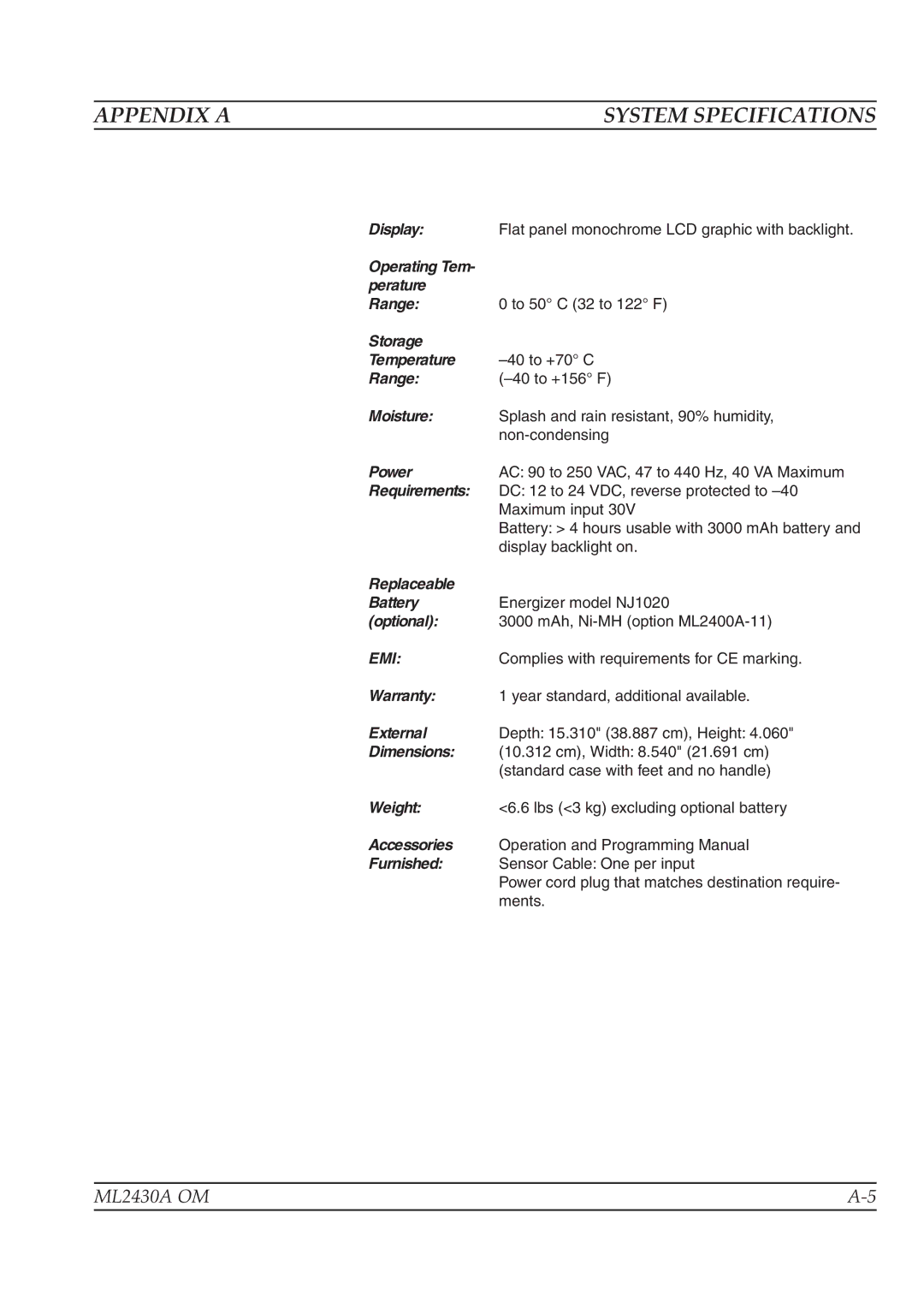 Anritsu ML2430A operation manual Emi 