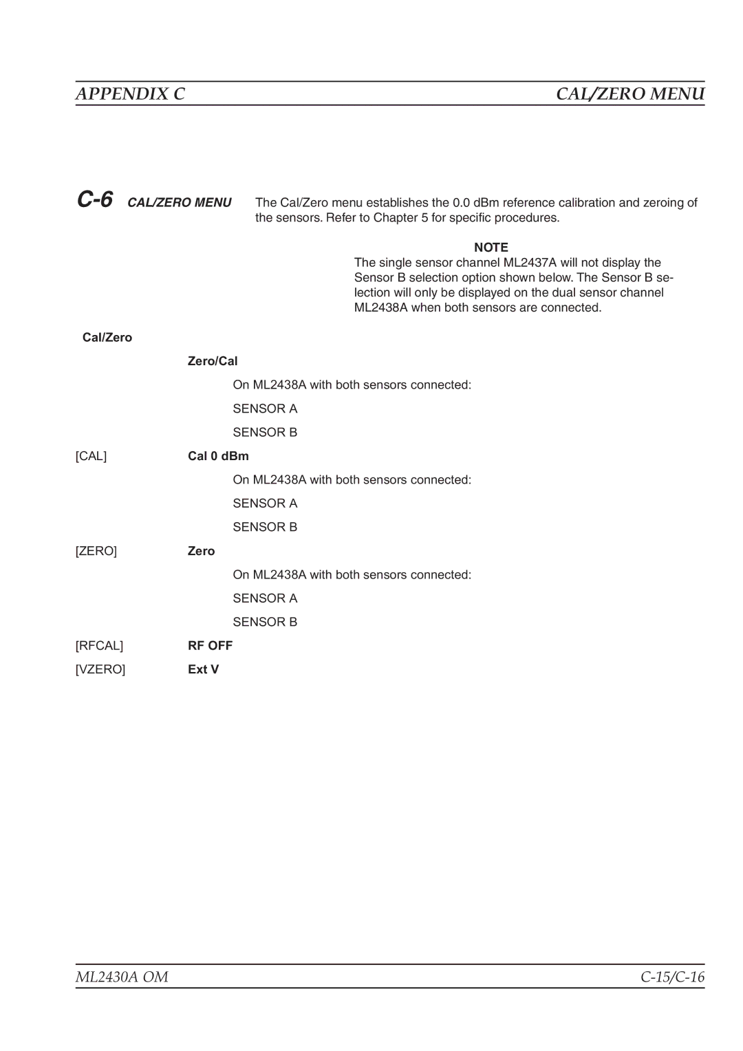 Anritsu operation manual ML2430A OM 15/C-16 