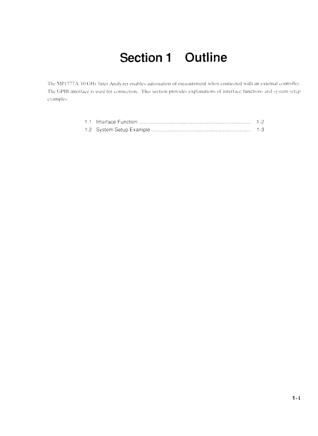 Anritsu MP1777A operation manual Outline 