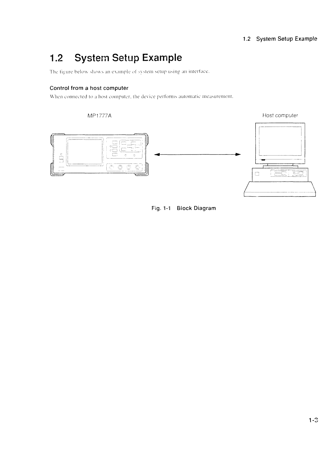 Anritsu MP1777A operation manual System Setup Example, Control from a host computer 