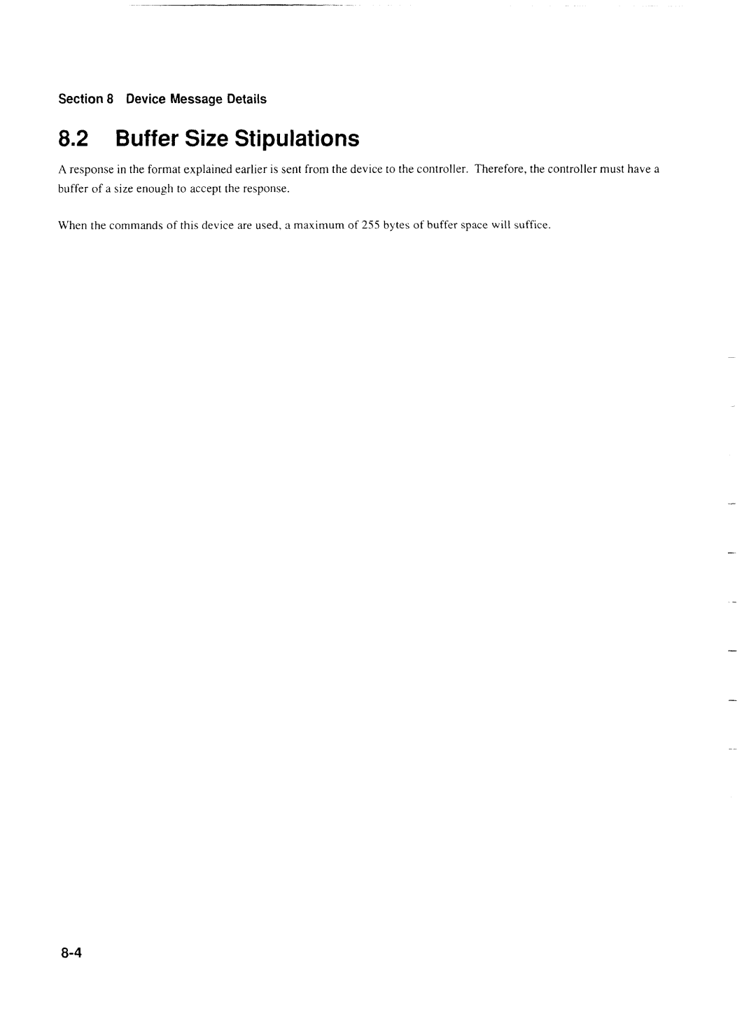 Anritsu MP1777A operation manual Buffer Size Stipulations 