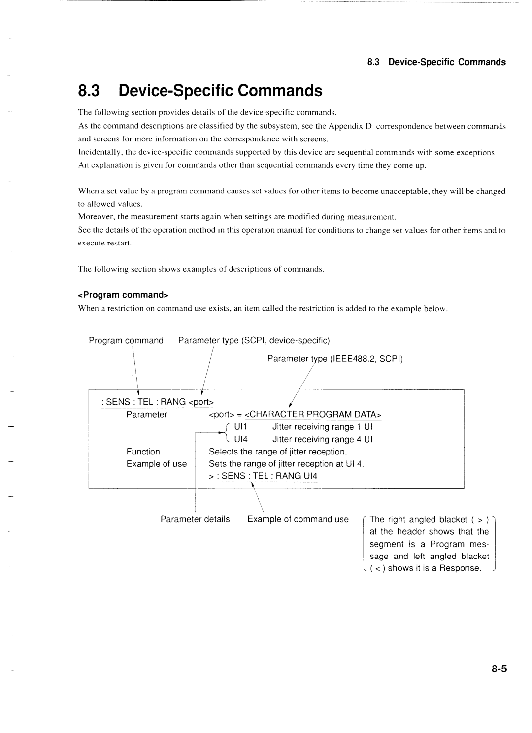 Anritsu MP1777A operation manual Program command 