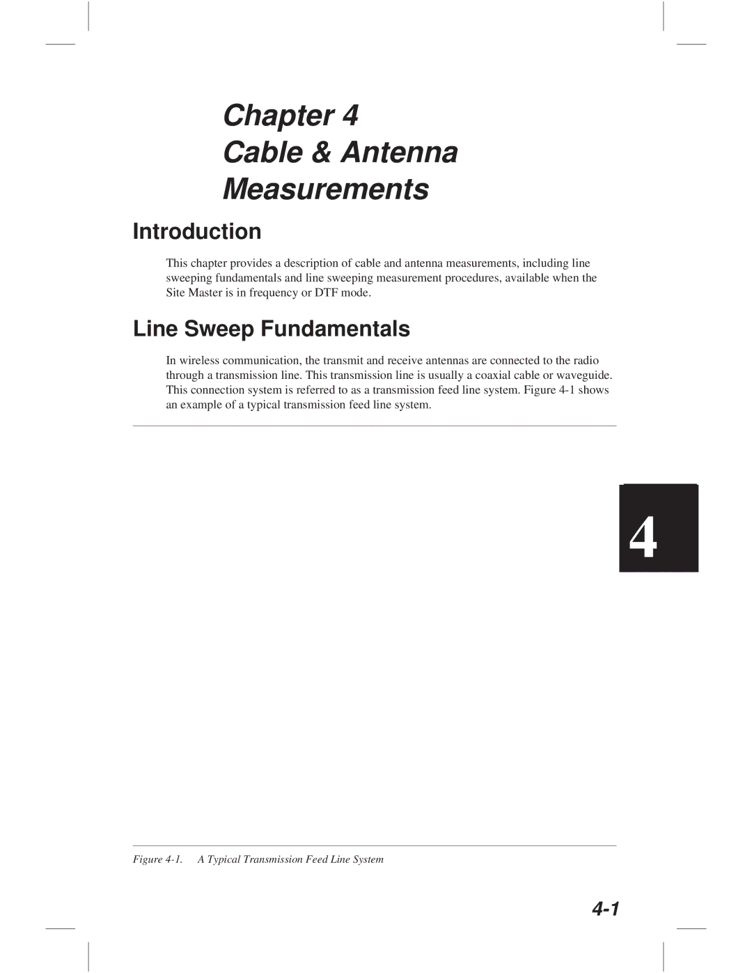 Anritsu S114C, S113C, S332C, S331C manual Chapter Cable & Antenna Measurements, Line Sweep Fundamentals 