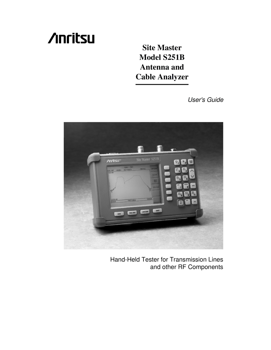 Anritsu manual Site Master Model S251B Antenna Cable Analyzer 