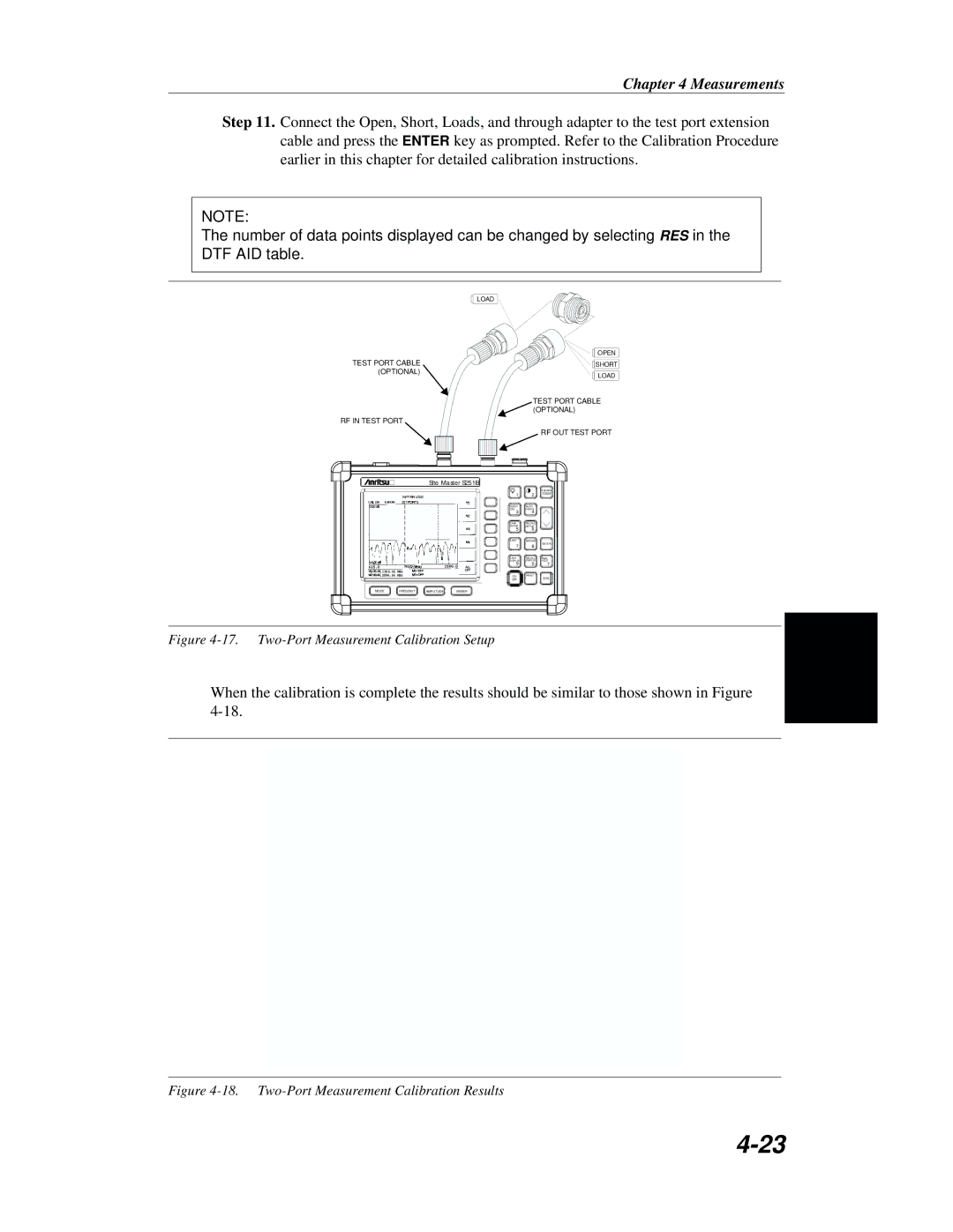 Anritsu S251B manual Two-Port Measurement Calibration Setup 