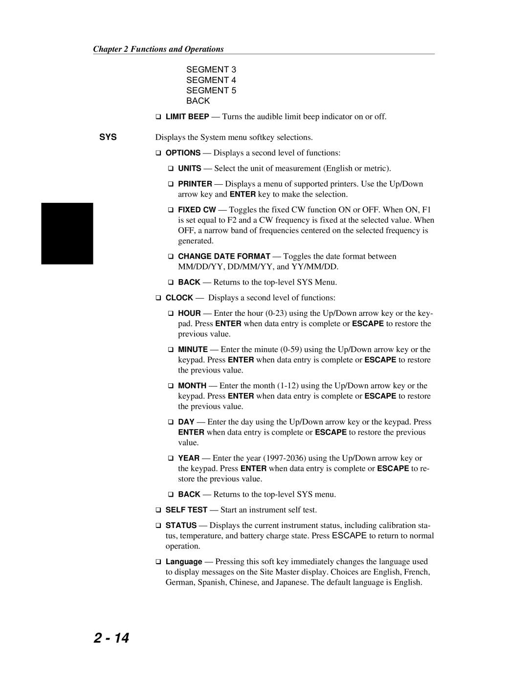 Anritsu S251C manual Sys 