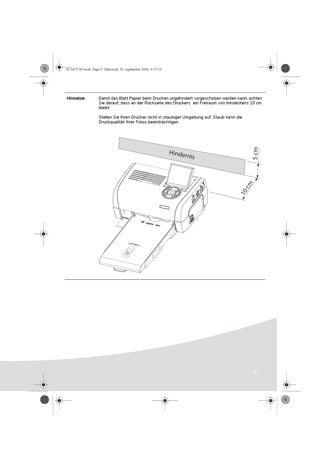 Ansco AP2700 manual Hindernis 