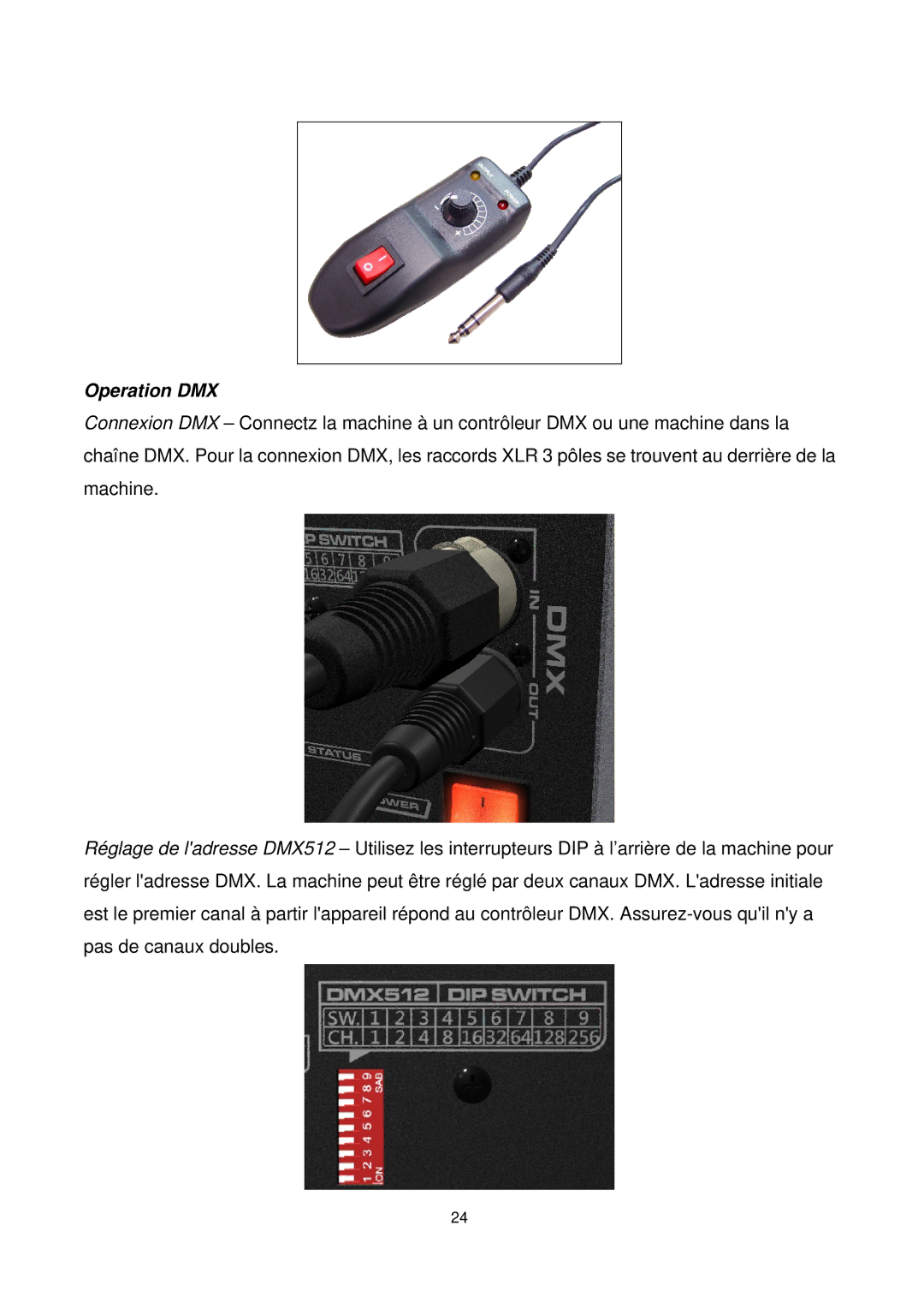 Antari Lighting and Effects Z-350 user manual Operation DMX 