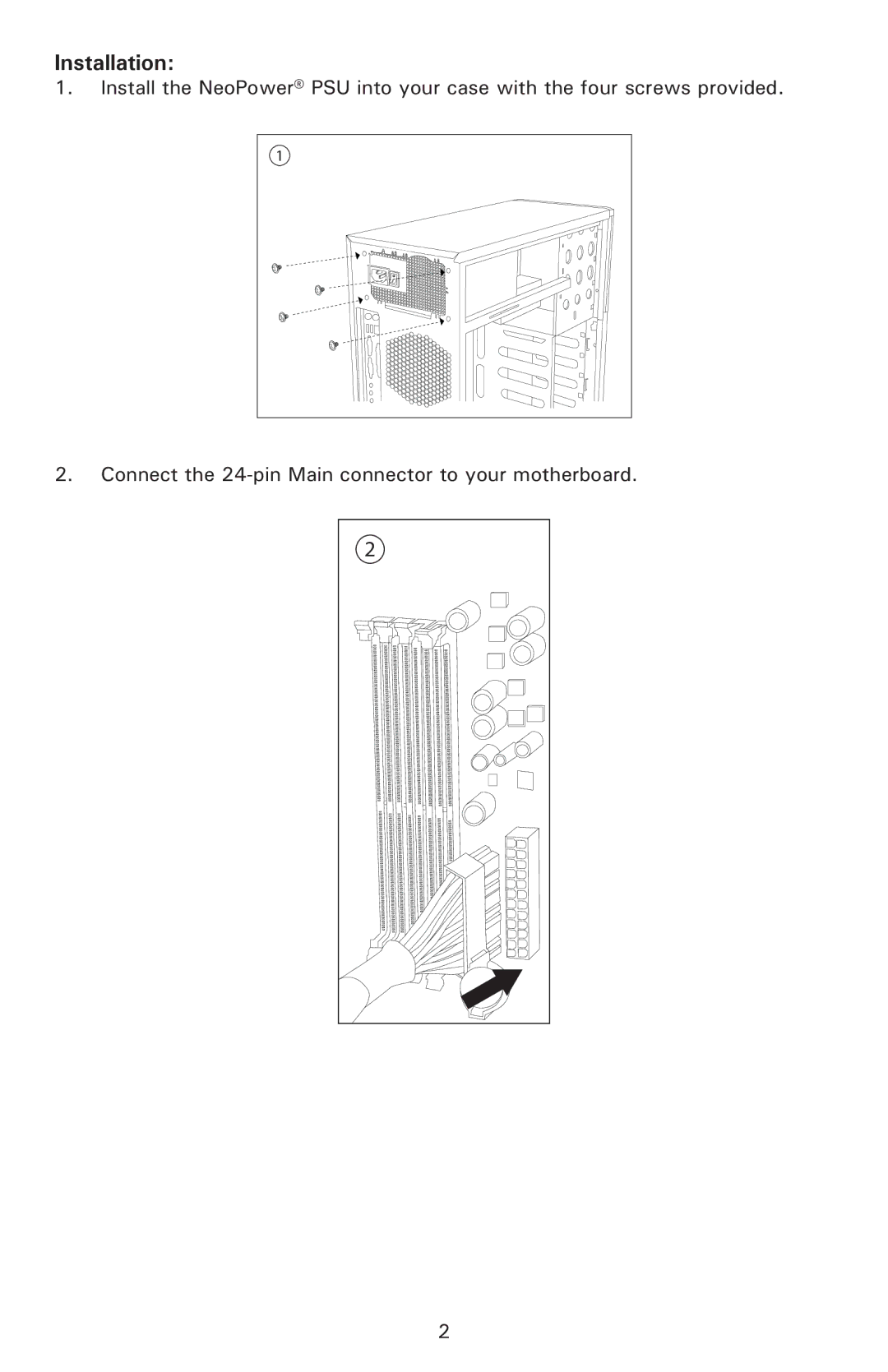 Antec 430, 500, 650, 550 user manual Installation 