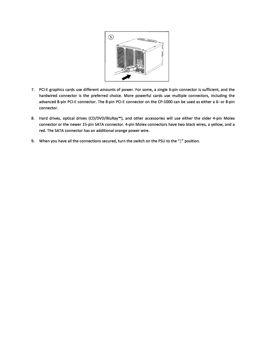 Antec CP-1000 user manual 