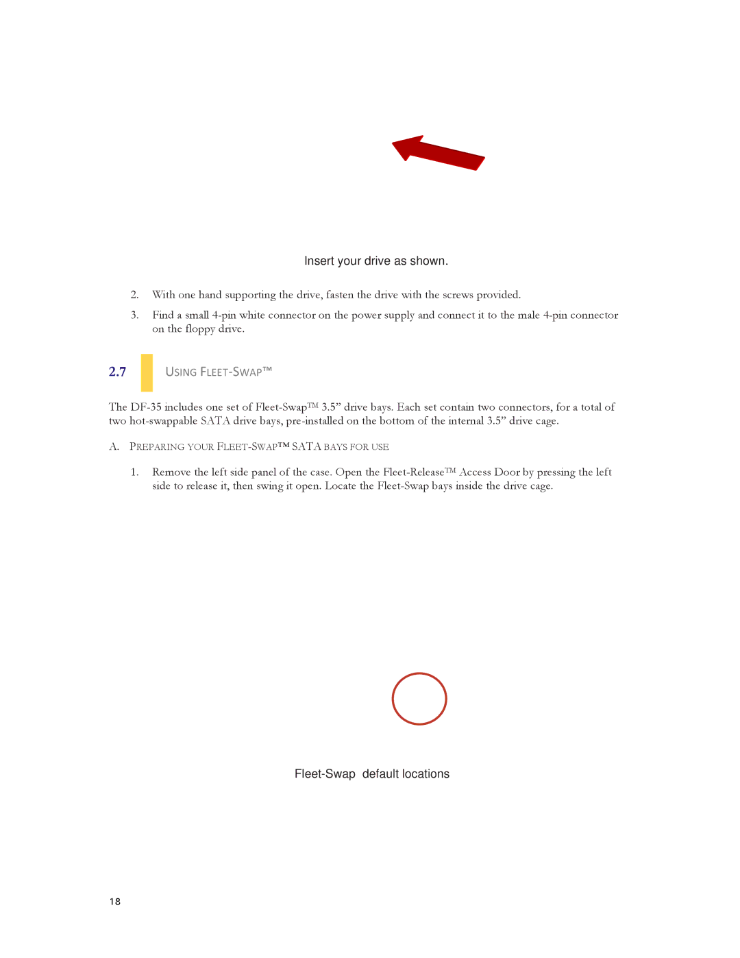 Antec DF-35 user manual Using FLEET-SWAP, Preparing Your FLEET-SWAP Sata Bays for USE 