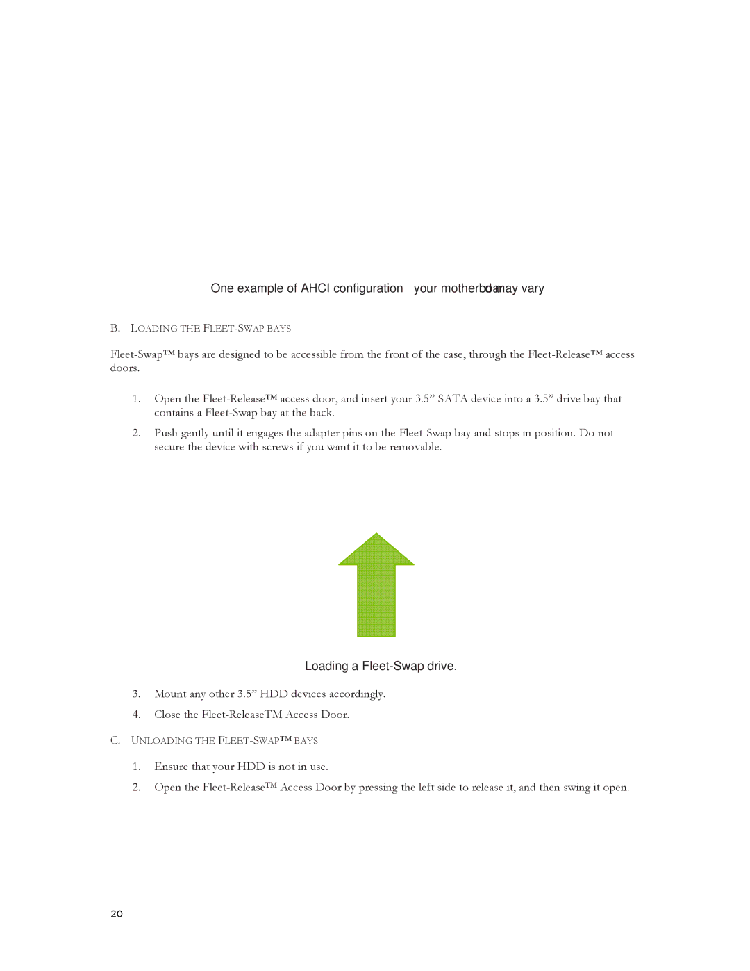 Antec DF-35 user manual One example of Ahci configuration your motherboard may vary 