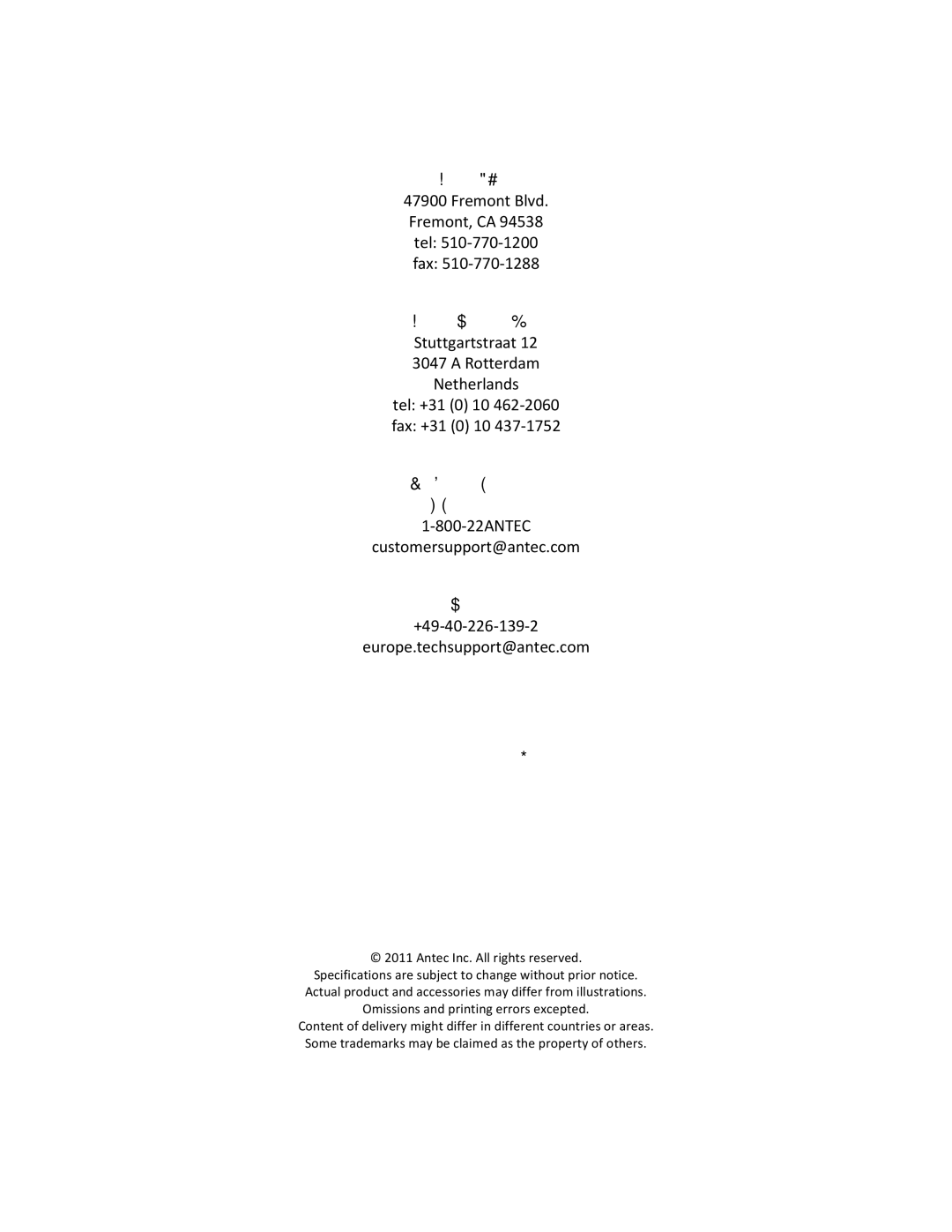 Antec EA-350 user manual 