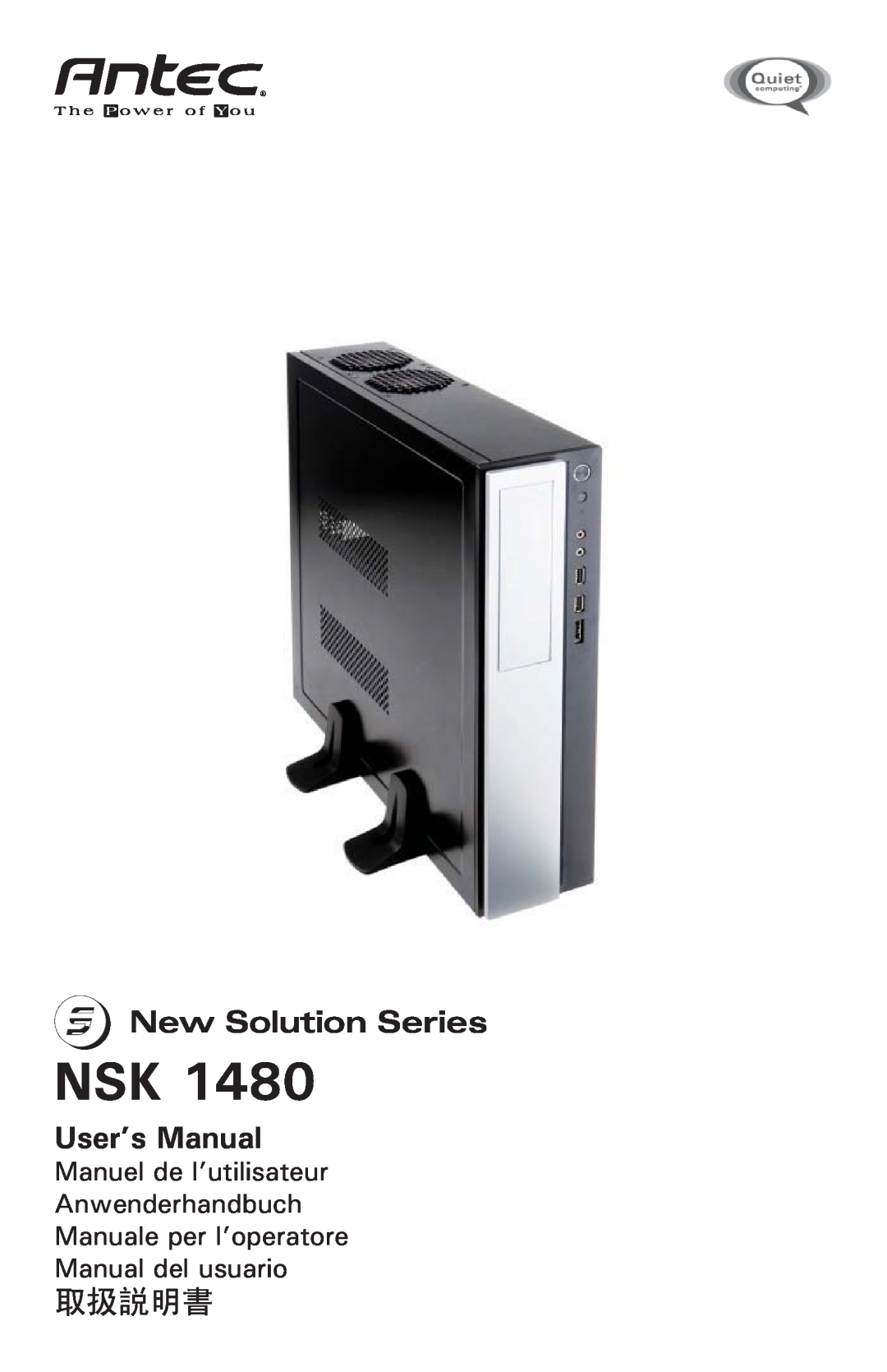 Antec NSK 1480 user manual User’s Manual, New Solution Series, Manual del usuario 