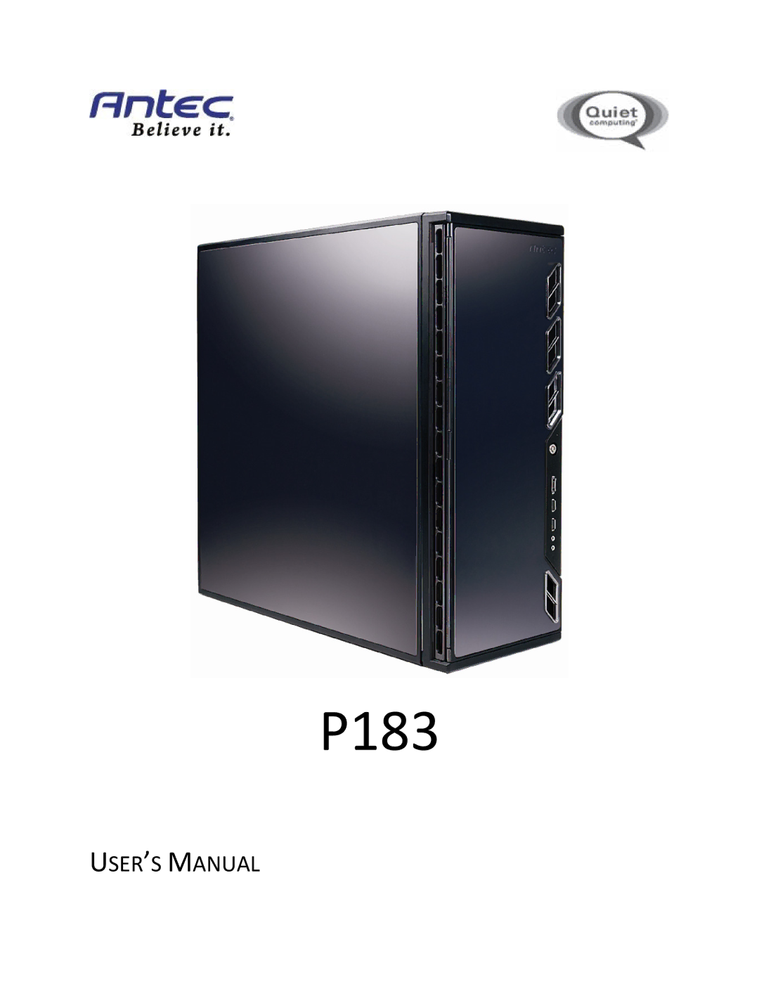 Antec P183 user manual 