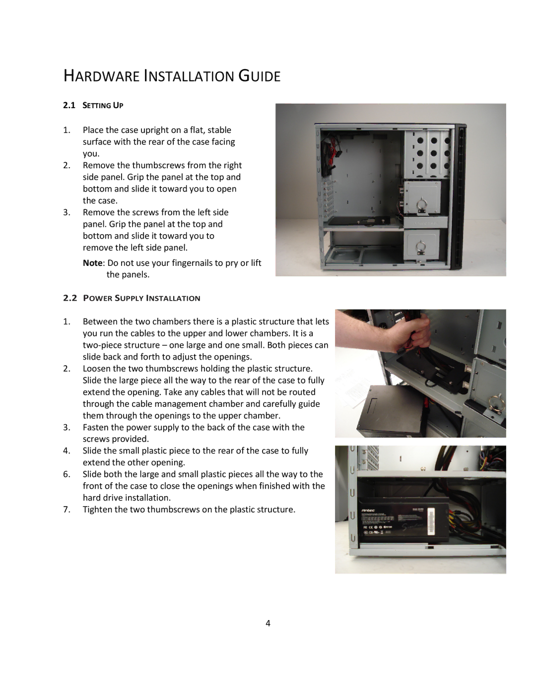 Antec P183 user manual Hardware Installation Guide 