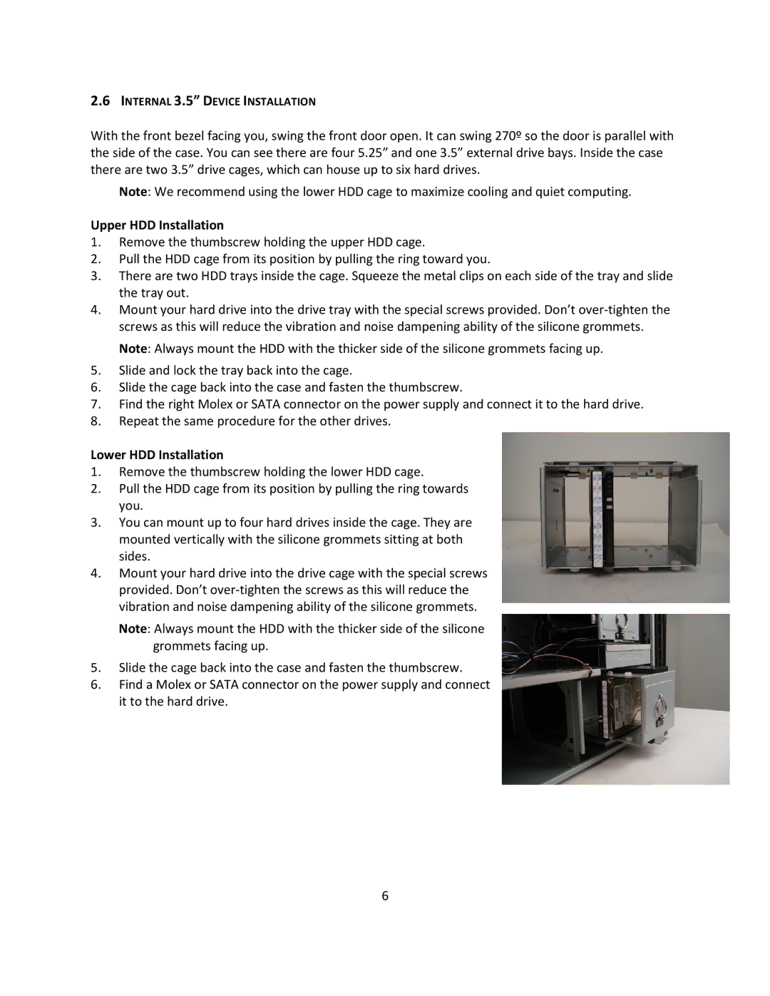 Antec P193 V3 user manual Internal 3.5 Device Installation 