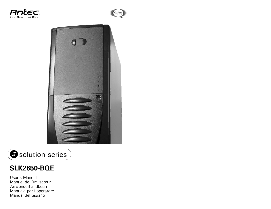 Antec SLK2650-BQE user manual 