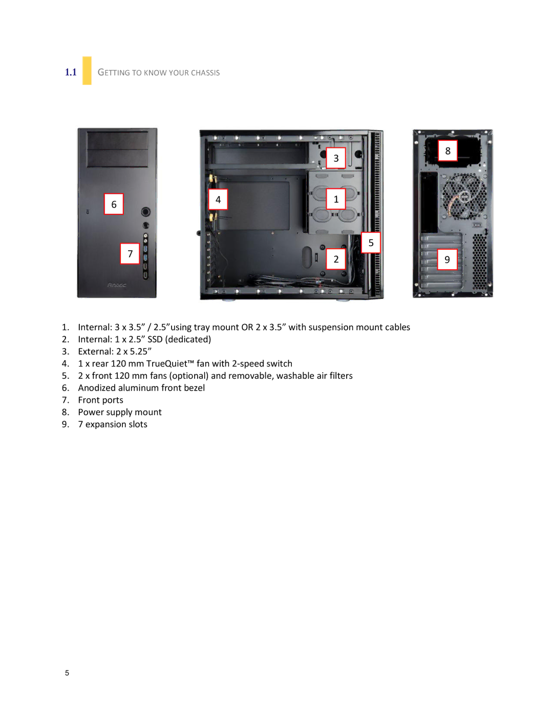 Antec SOLO II user manual Getting to Know Your Chassis 