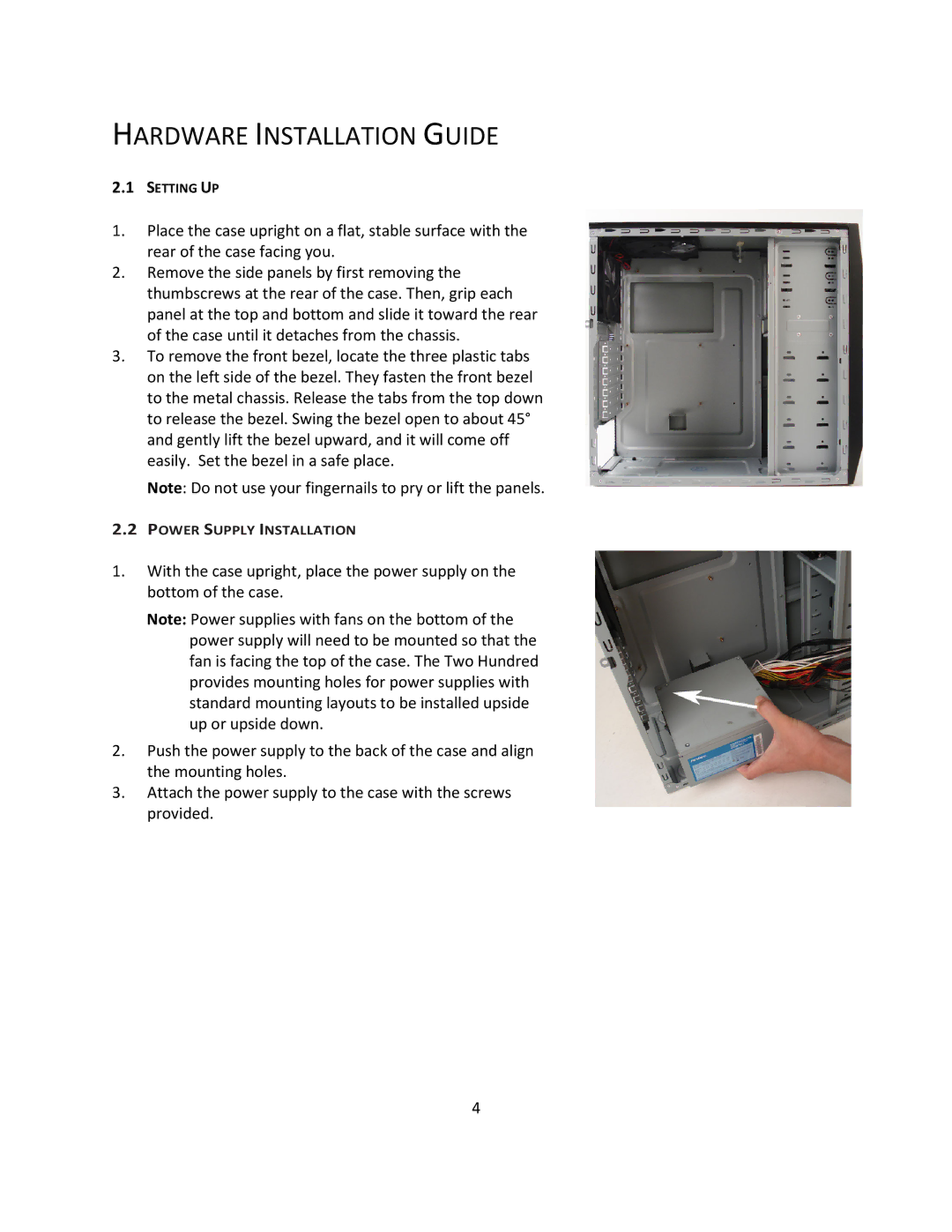 Antec Two Hundred user manual Hardware Installation Guide 