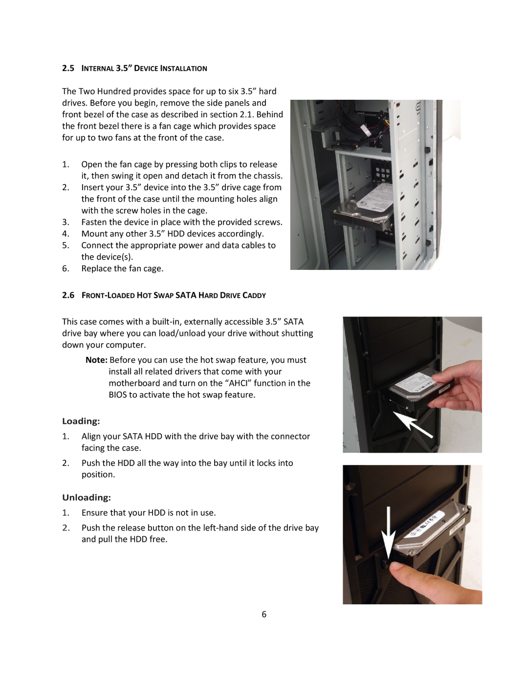 Antec Two Hundred user manual Loading 