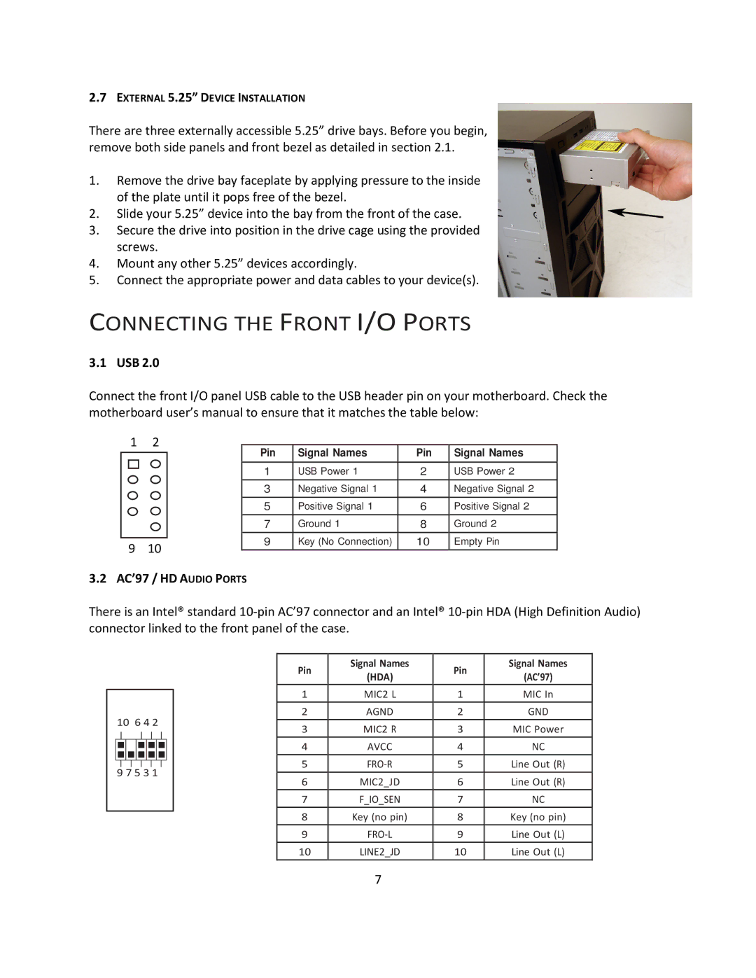 Antec Two Hundred user manual Connecting the Front I/O Ports 