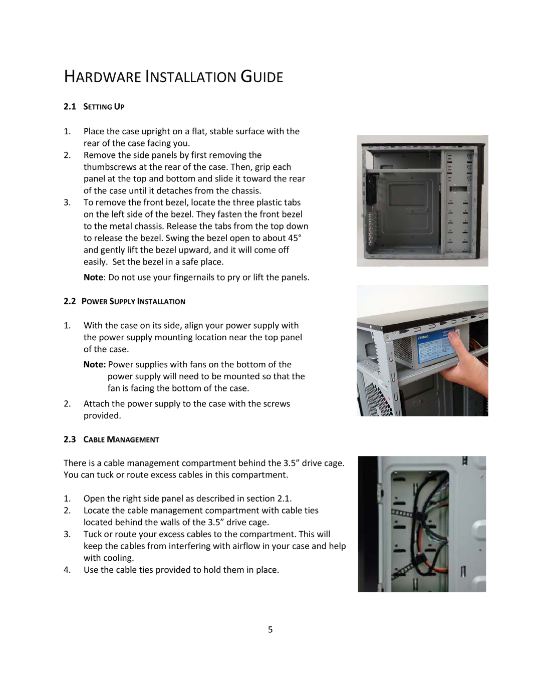 Antec VSK2450 manual Hardware Installation Guide 