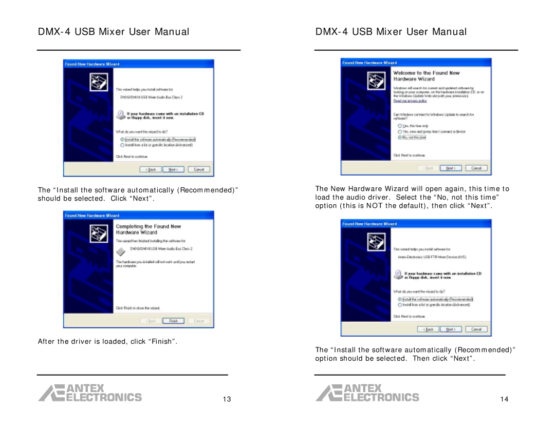 Antex electronic DMX-4 user manual 