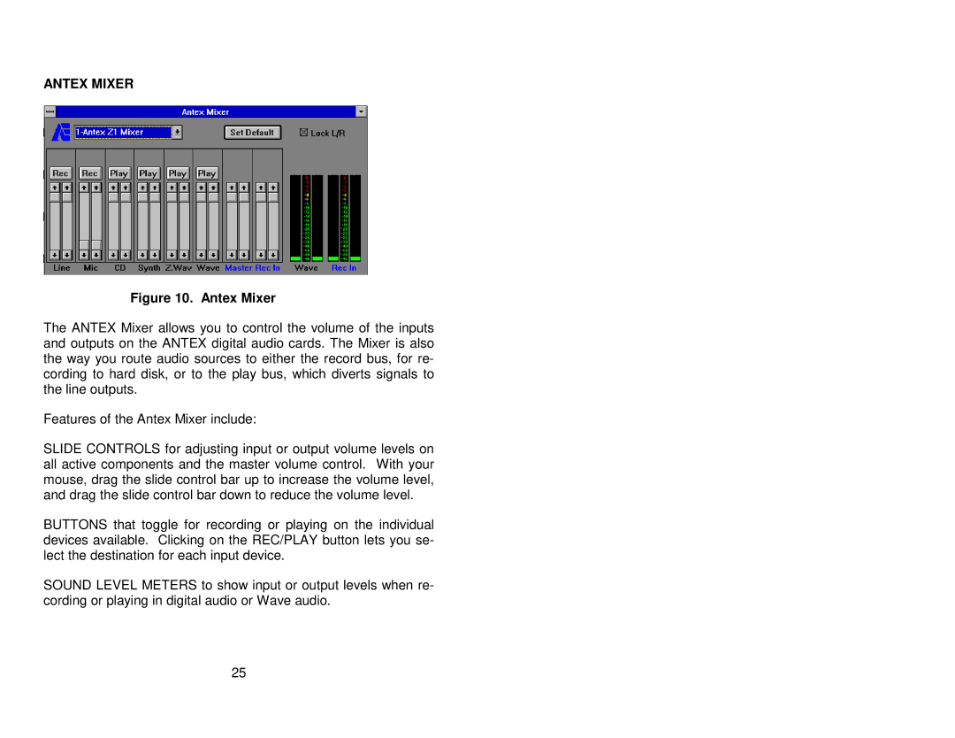 Antex electronic SX-33E, SX-33B user manual Antex Mixer 