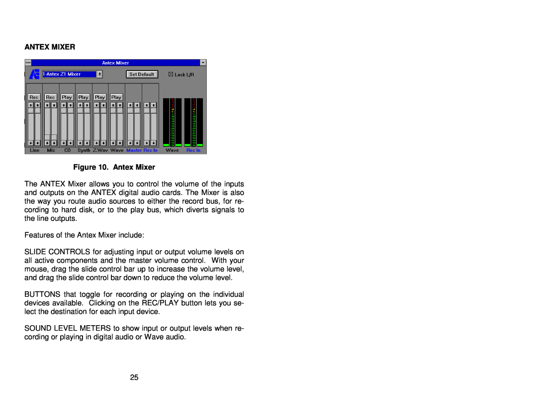 Antex electronic SX-33E, SX-33B user manual ANTEX MIXER . Antex Mixer 